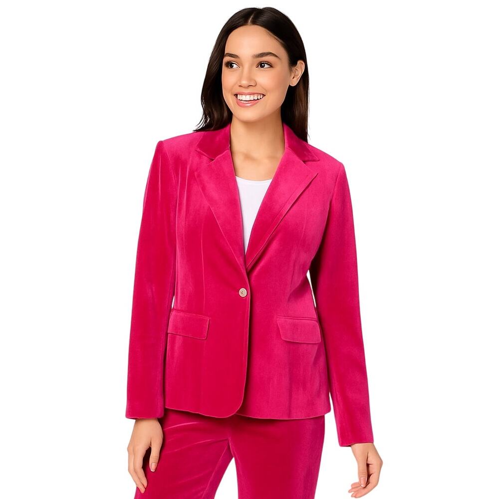 Studio Park x Shawn Killinger Velveteen Blazer in Sangria – NEW, Size XS